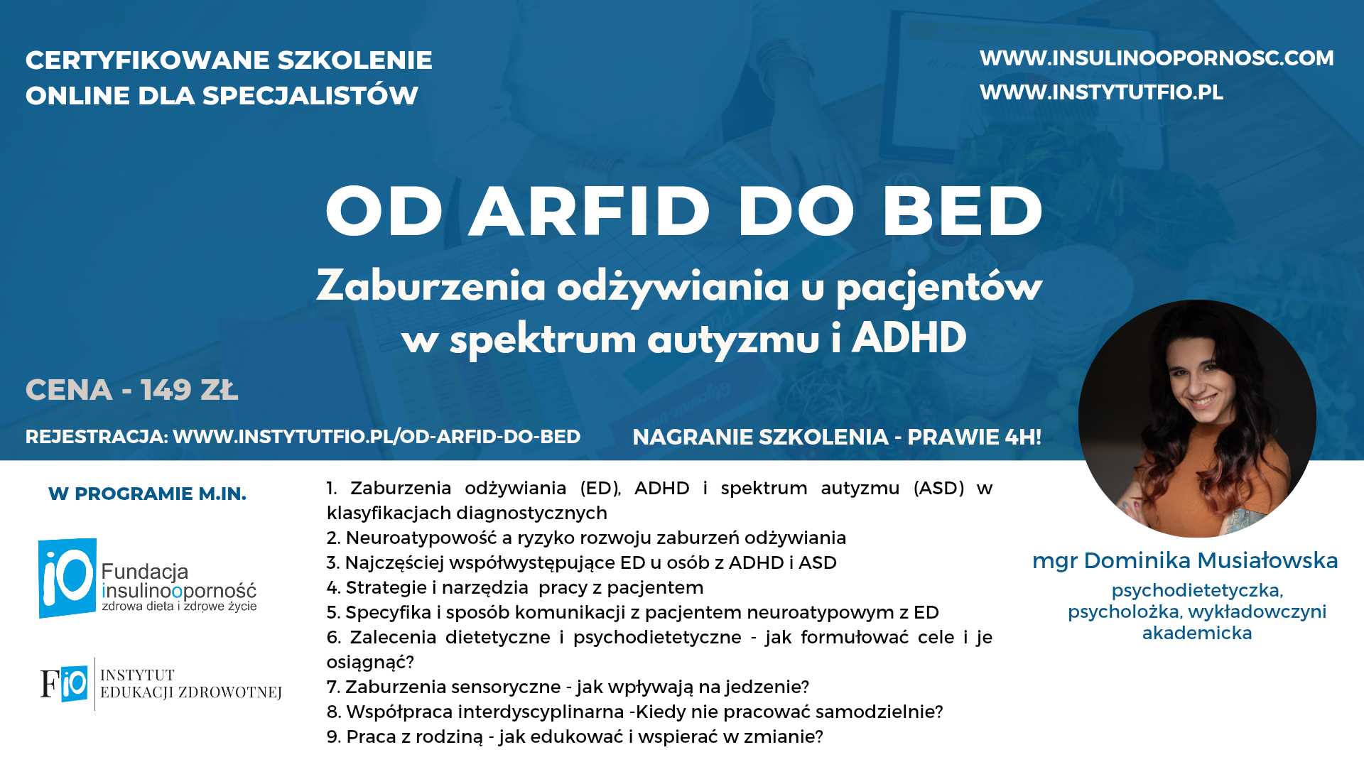 Od ARFID do BED - Zaburzenia odżywiania u pacjentów w spektrum autyzmu i ADHD