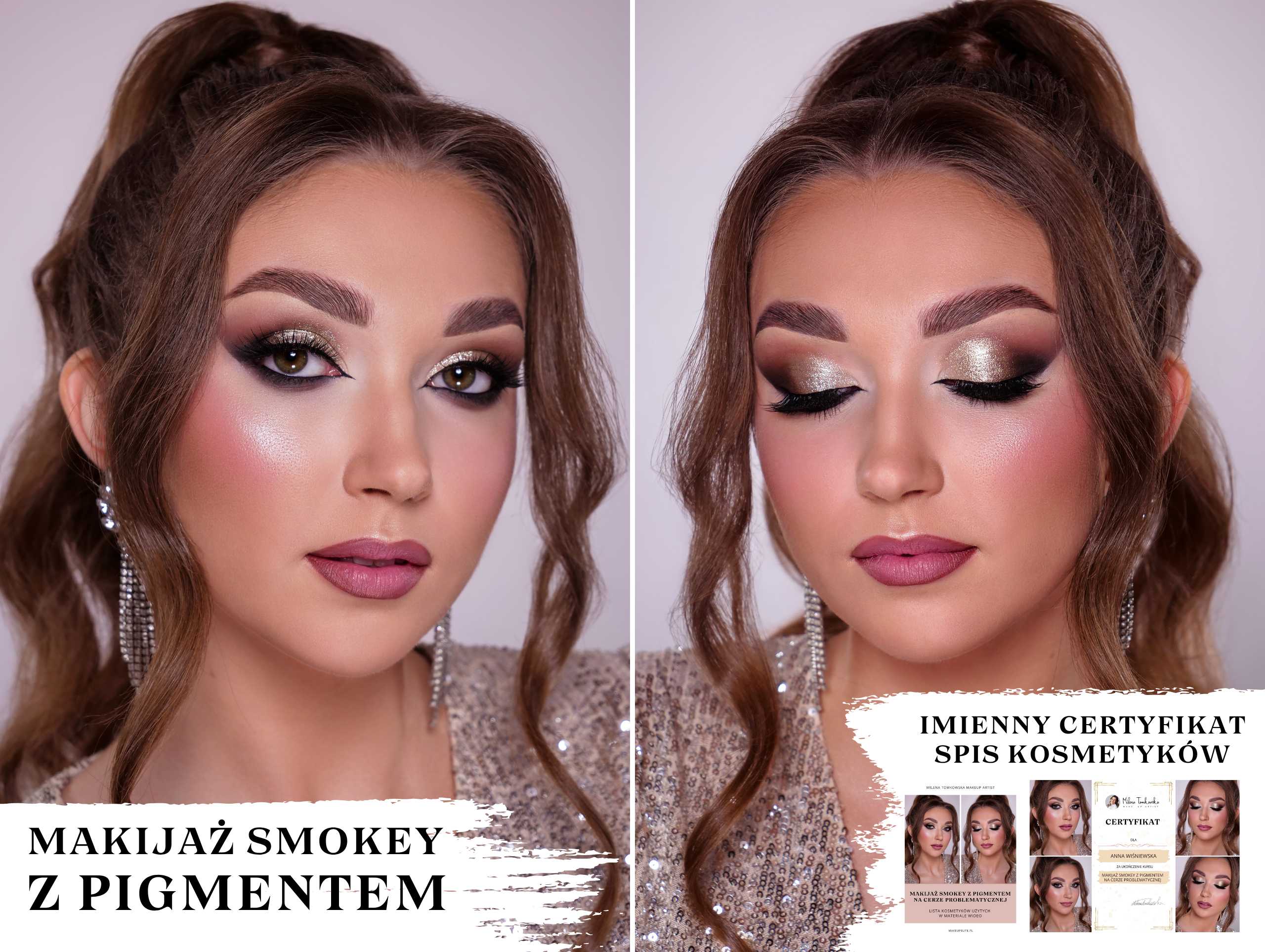 Makijaż Smokey Eyes z Pigmentem na Cerze Problematycznej