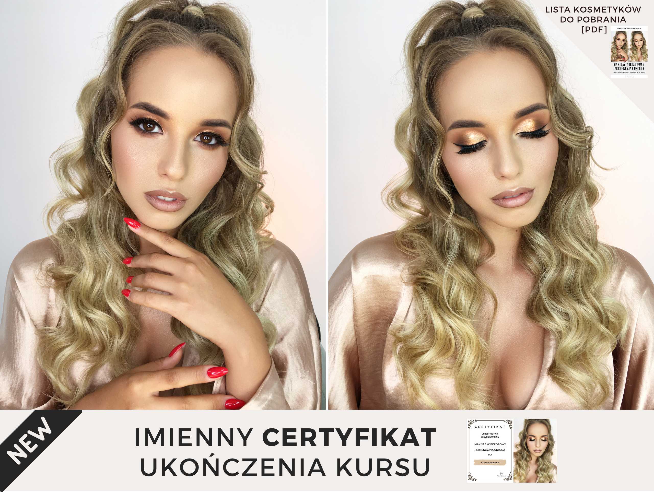 Makijaż Wieczorowy- Perfekcyjna Usługa - Kurs Makijażu Online