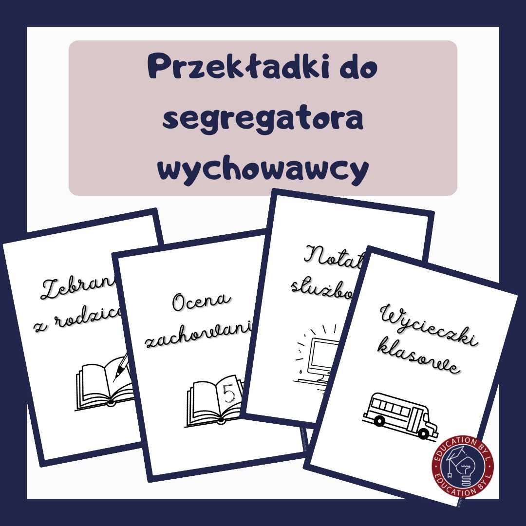Przekładki do segregatora wychowawcy