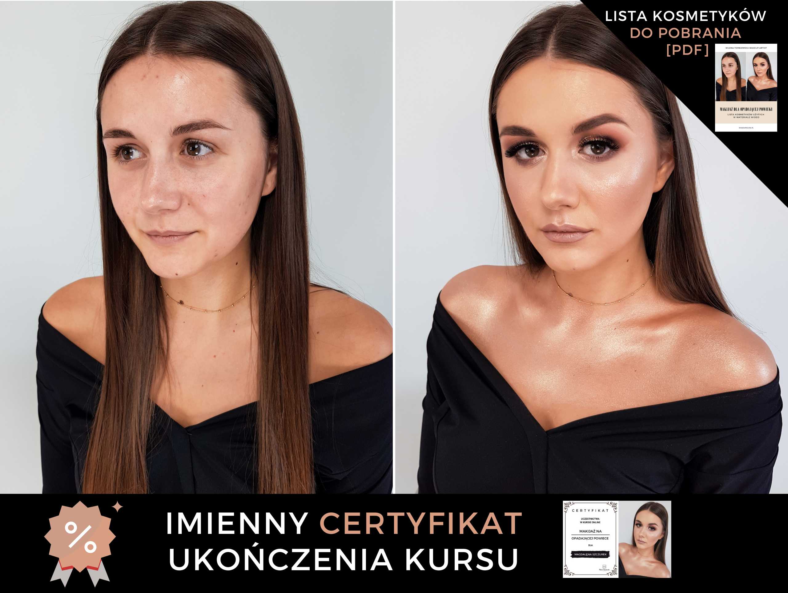 Makijaż na Opadającej Powiece - Kurs Makijażu Online