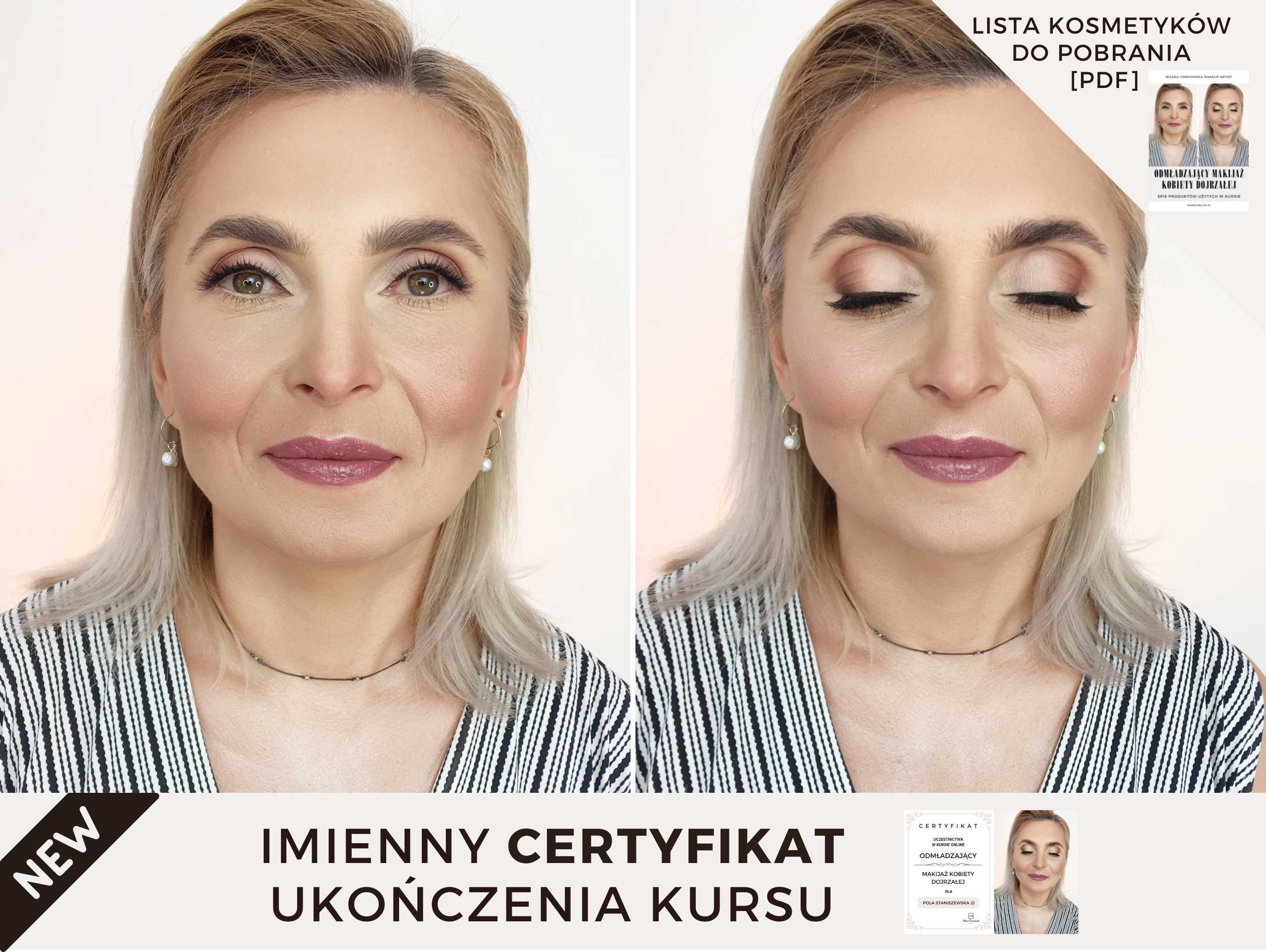 Odmładzający Makijaż Kobiety Dojrzałej - Kurs Makijażu Online