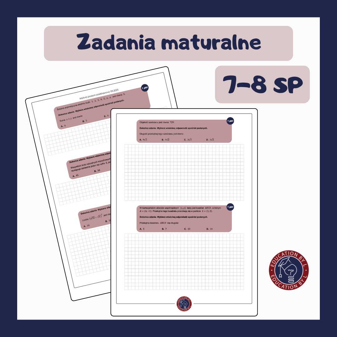 Zadania maturalne dla klasy 8 2025