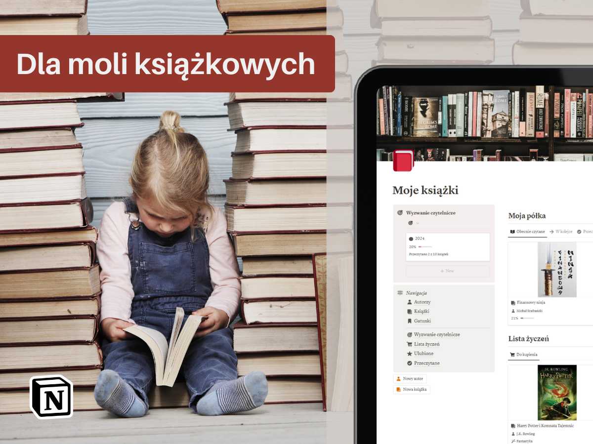 Moje książki - wirtualna półka w Notion