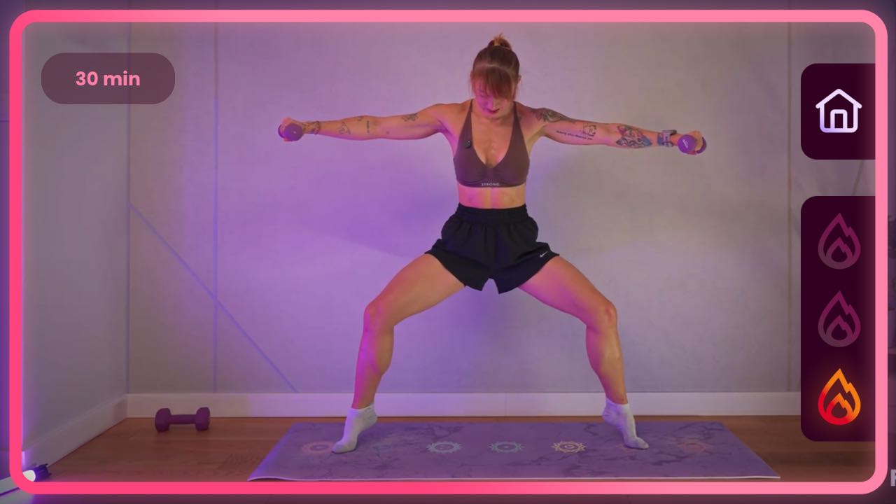 TRENING SPALAJĄCY Z HANTELKAMI BEZ SKAKANIA