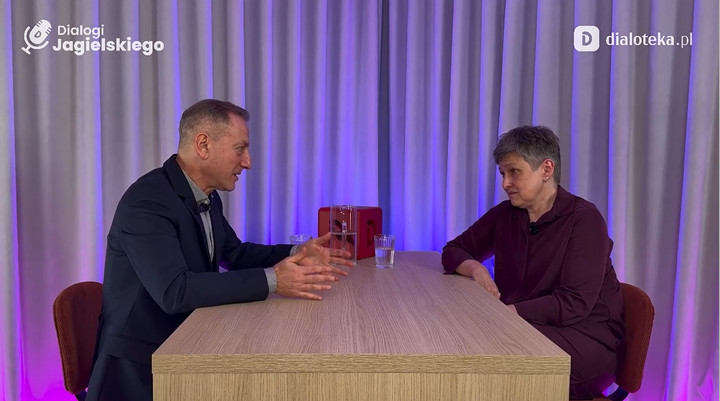 Kadr z podcastu: prof. dr. hab. n. med. Agnieszka Słopień