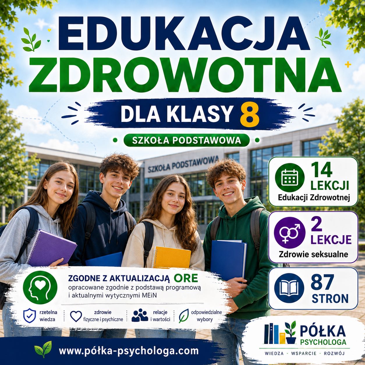 Edukacja Zdrowotna, lekcje dla klasy 8 Szkoły podstawowej wg ORE 202