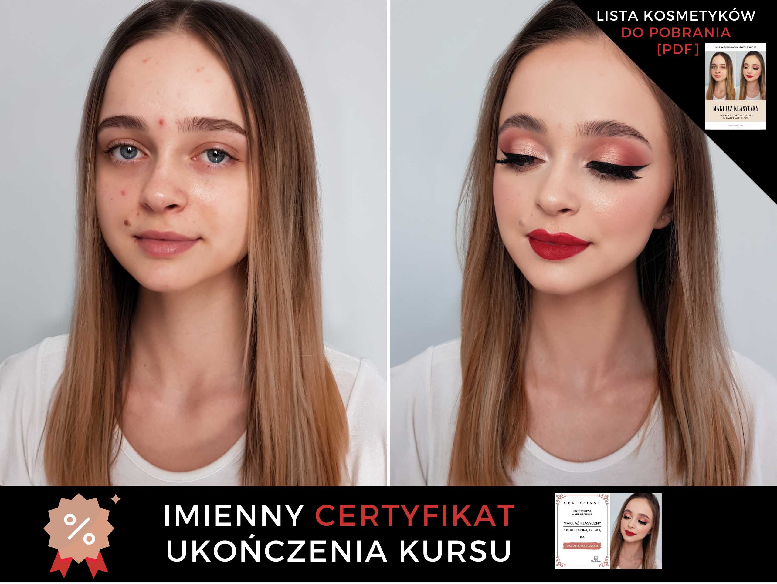 Makijaż Klasyczny z Perfekcyjną Kreską - Kurs Makijażu Online