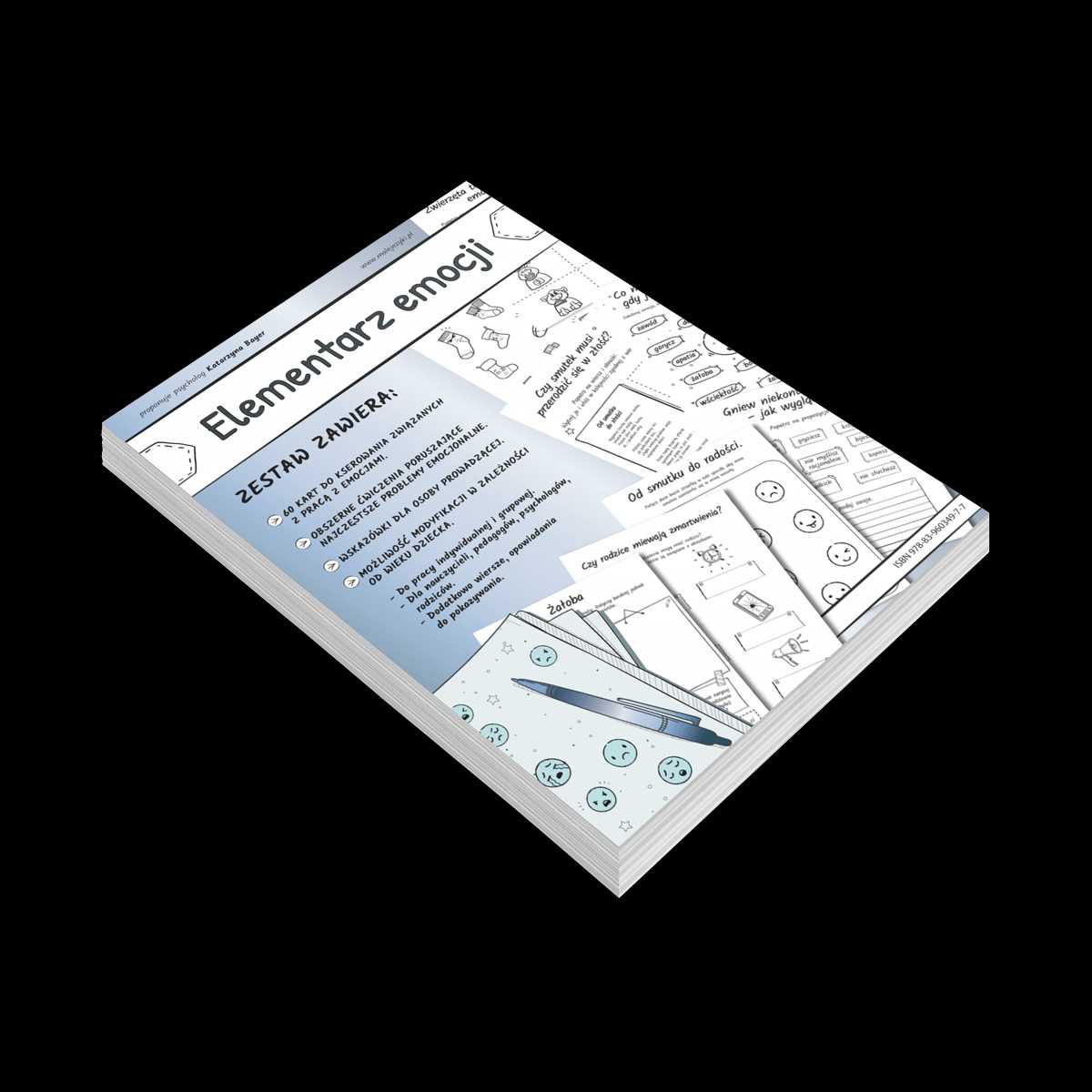 Karty Pracy - Zestaw 60 kart do wydruku, powielania związany z tematyką emocji.