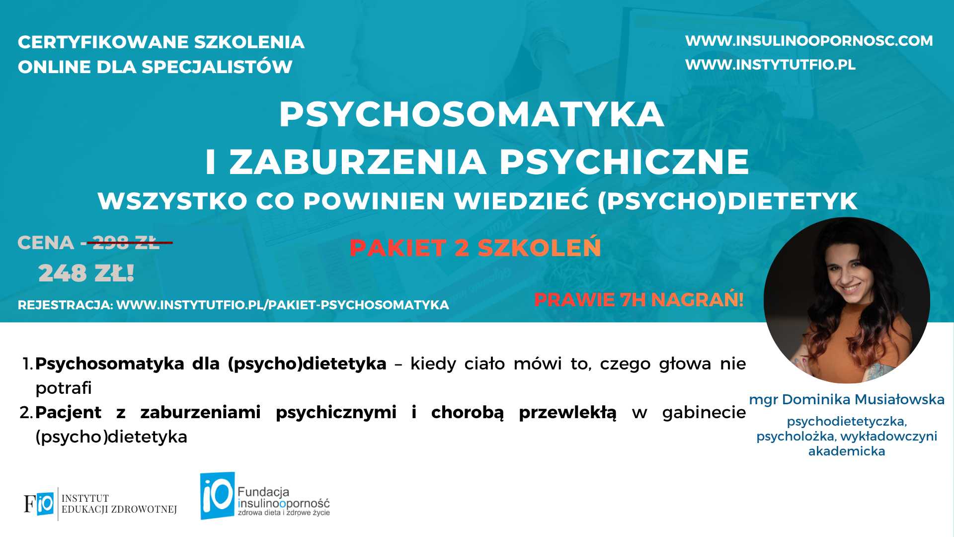 Psychosomatyka i zaburzenia psychiczne - pakiet 2 szkoleń online