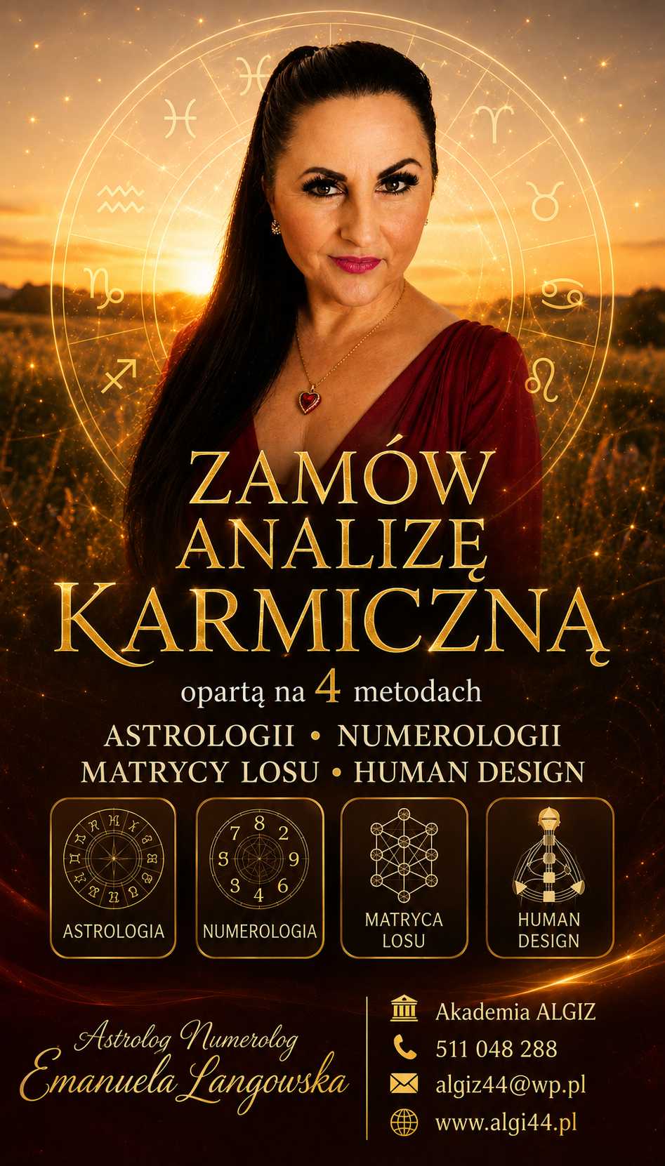 ANALIZA KARMICZNA oparta na 4 metodach Astrologii , Numerologii, Matrycy Losu , Human Design