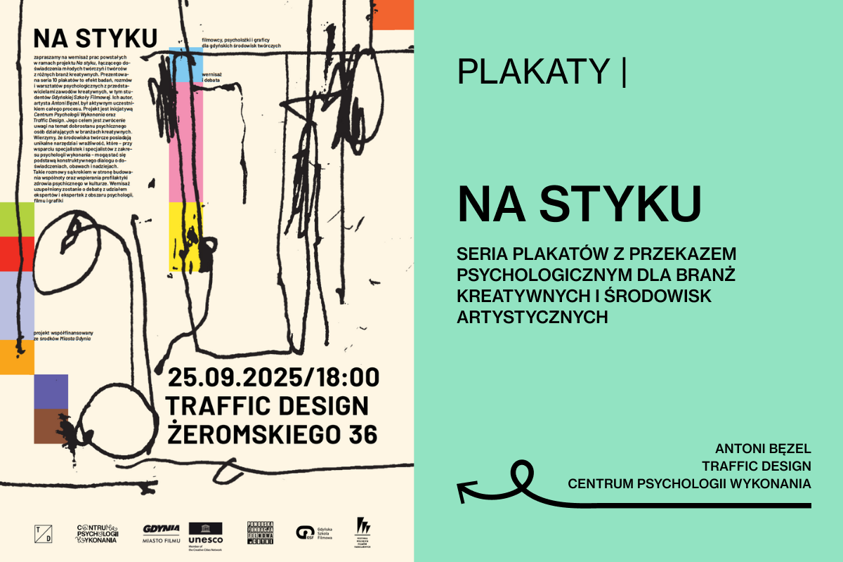 NA STYKU | Seria plakatów z przekazem psychologicznym dla branż kreatywnych i środowisk artystycznych