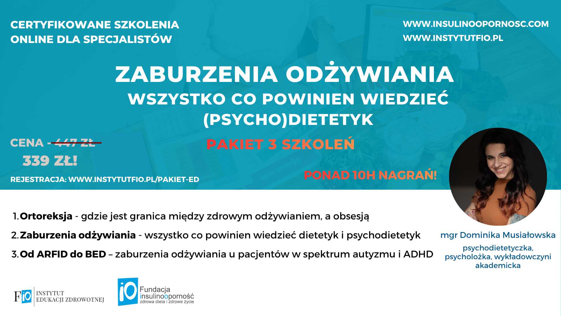 Zaburzenia odżywiania - pakiet 3 szkoleń online