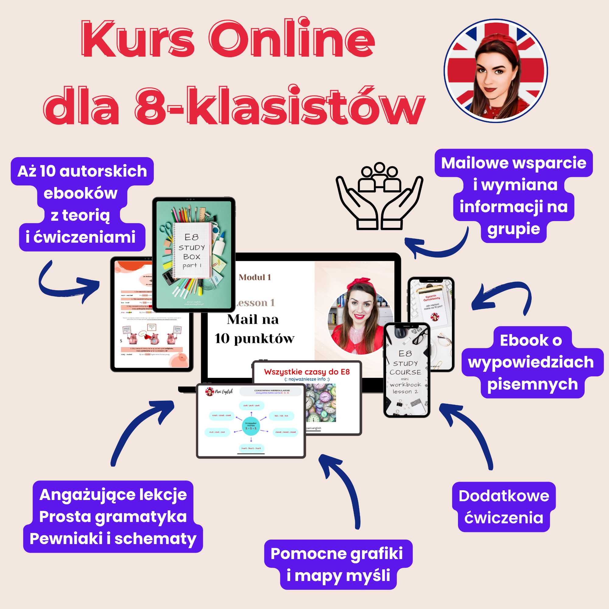 Kurs Egzamin Ósmoklasisty z Panią English