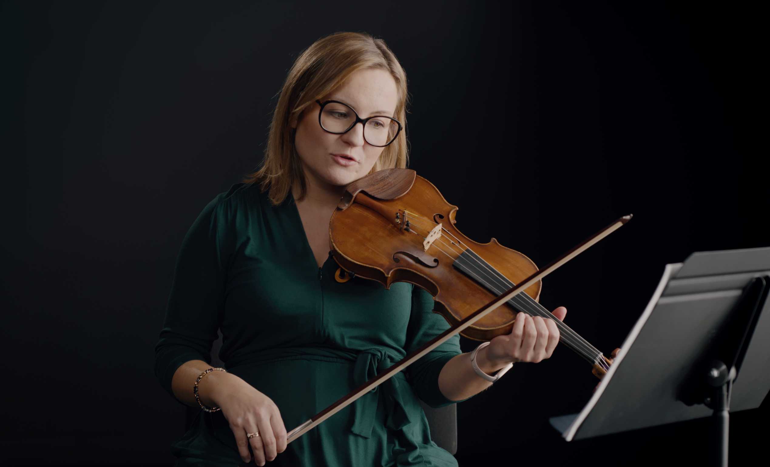 Maria Machowska. Don Juan: pierwsza strona poematu symfonicznego R. Straussa jako fragment przesłuchań orkiestrowych.