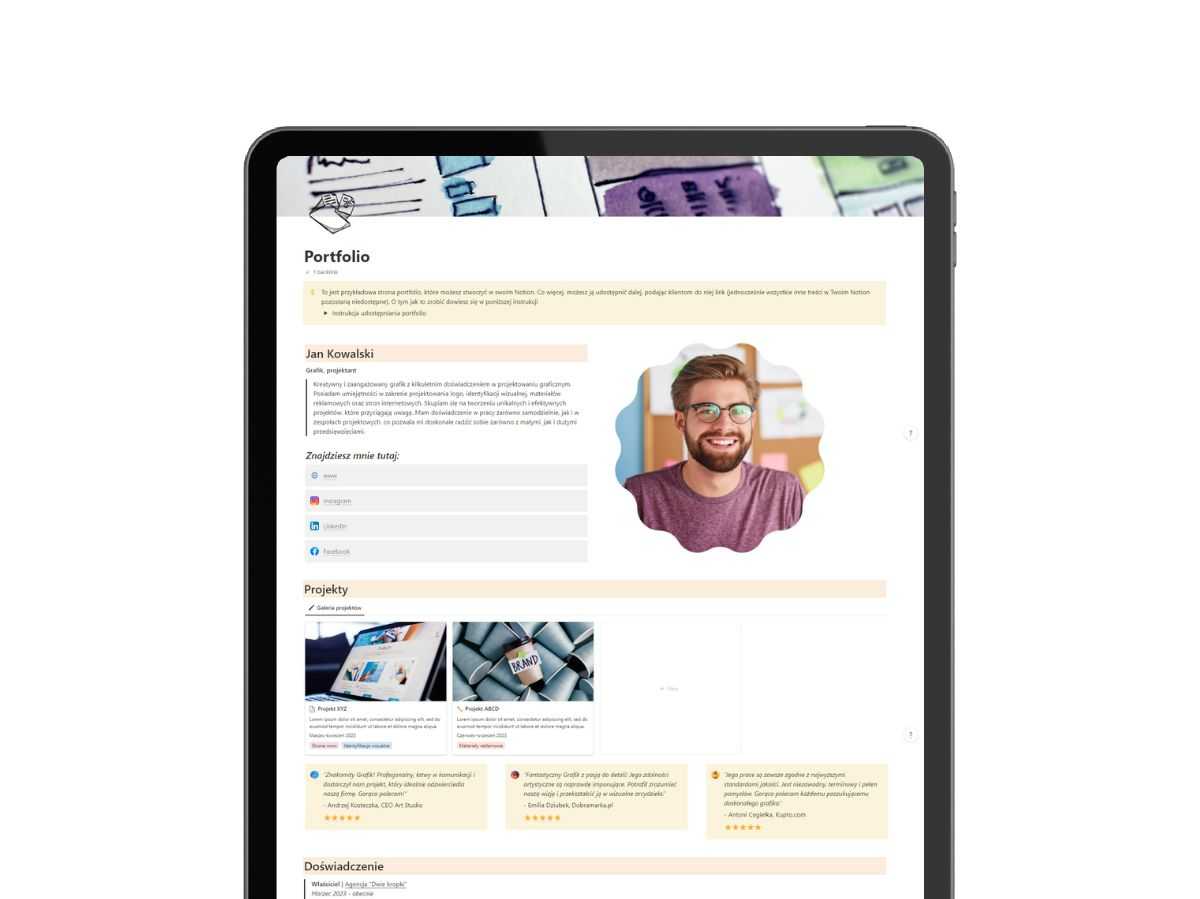 Portfolio 2.0 - mini kurs + gotowy szablon